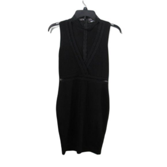 Missguided Little black dress w/ collar Size 1 halter dress holiday party - Picture 1 of 8